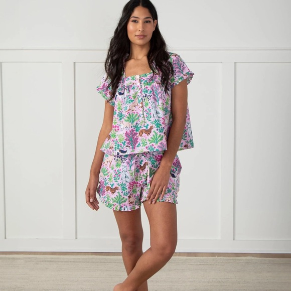 Printfresh Other - Printfresh Must Love Dogs Pintuck Short Set Pink Peony Women’s Sz 2X